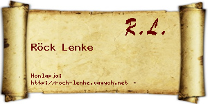 Röck Lenke névjegykártya